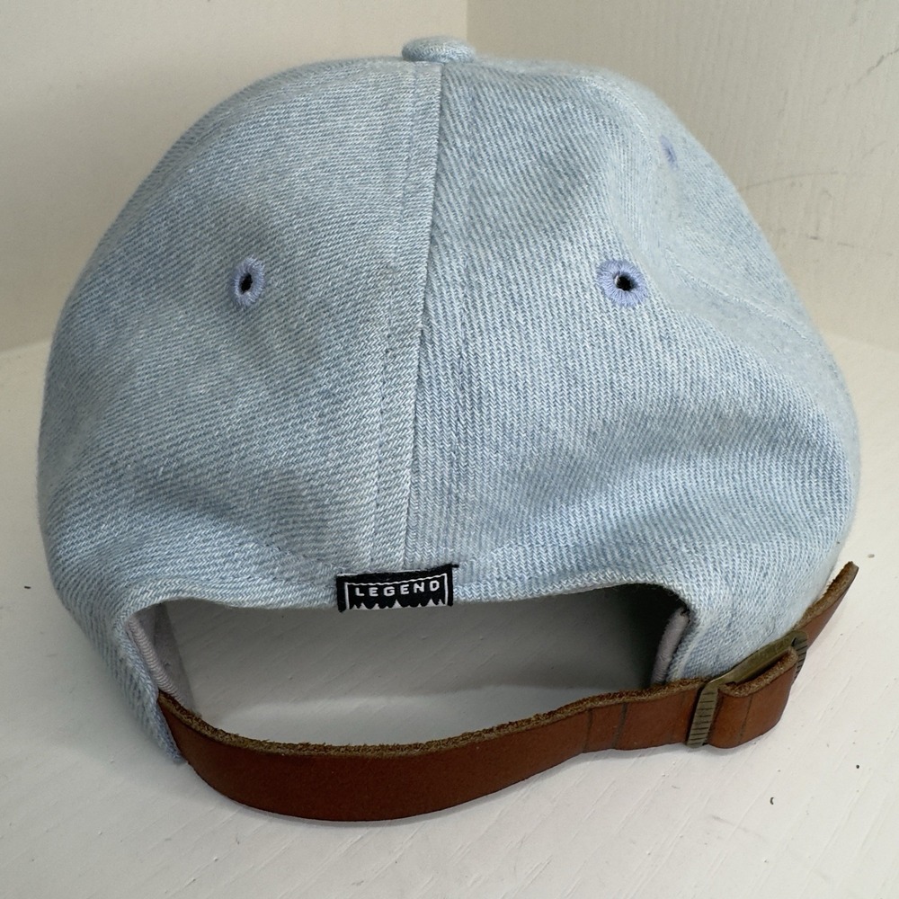 Legend‎ Headwear Adjustable Multicolor Hat Leather Strap Brown Blue Made In USA - Picture 3 of 11